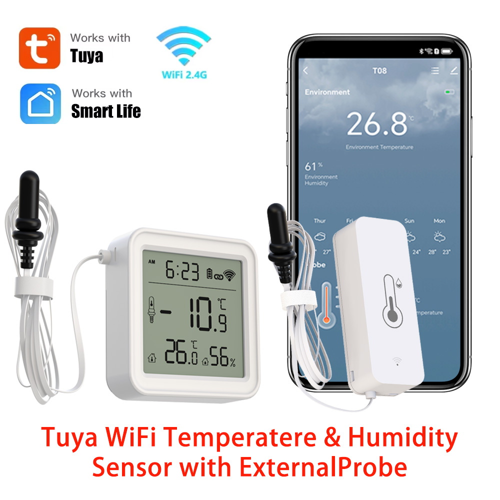 Digital Hygrometer Probe - Tuya WiFi Temperatur- und Feuchtigkeitssensor mit